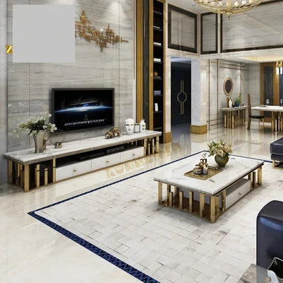 Ultramodern Marble Top Center Table