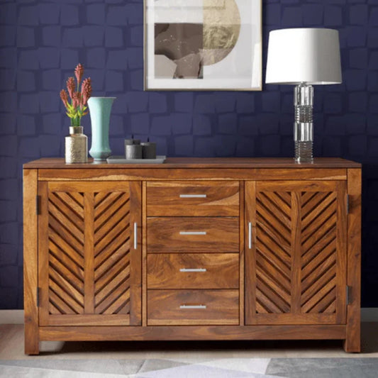 Sheesham Wood Console Table with Drawers