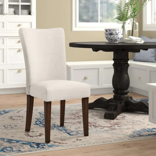 Lancaster Upholstered Dining Chairs with Solid Wood Legs (Set of 2)