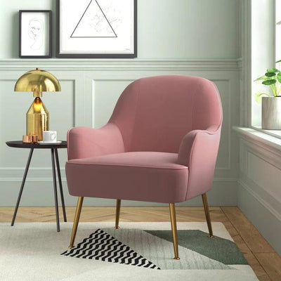 Brodie Wide Armchair with Gold Legs
