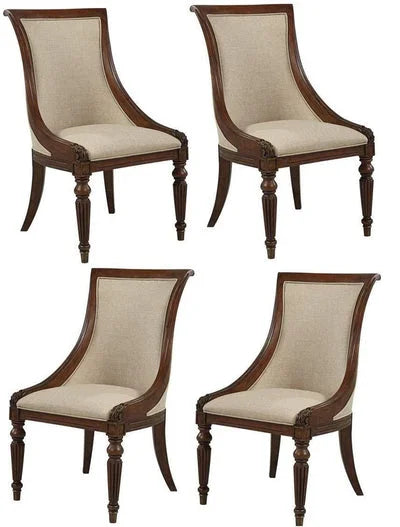 Handcrafted Sheesham Wood Dining Chairs with Cushioned Seating