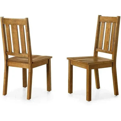 5-Piece Wooden Dining Set in Honey Finish