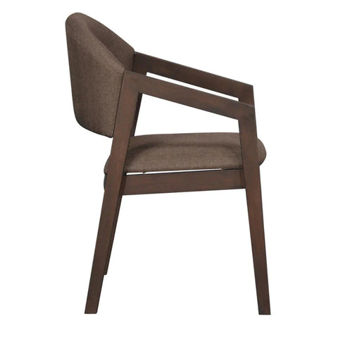 Carlson Solid Wood Arm Dining Chair with D-Decor Upholstery