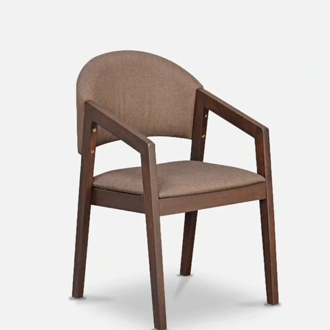 Carlson Solid Wood Arm Dining Chair with D-Decor Upholstery