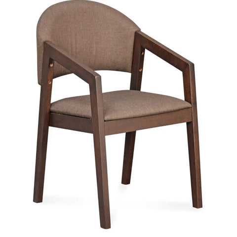 Carlson Solid Wood Arm Dining Chair with D-Decor Upholstery
