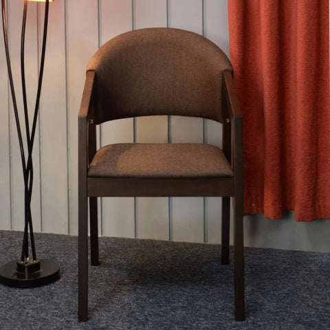 Carlson Solid Wood Arm Dining Chair with D-Decor Upholstery