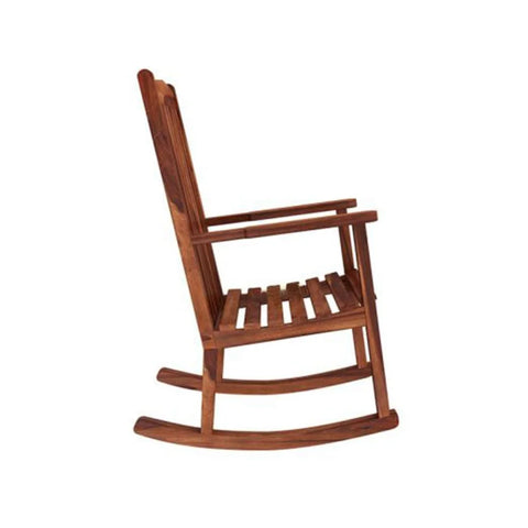 Nobel Honey-Finish Rocking Chair with High Back and Armrests