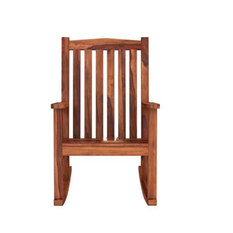 Nobel Honey-Finish Rocking Chair with High Back and Armrests