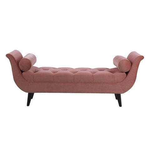 Modern Cordelia Upholstered Tufted Bench with Flared Arms