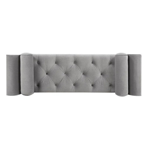 Modern Cordelia Upholstered Tufted Bench with Flared Arms