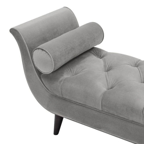 Modern Cordelia Upholstered Tufted Bench with Flared Arms