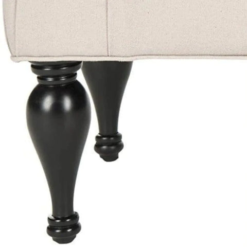 Safavieh Mercer Collection Rupert Tufted Bench in Taupe Linen