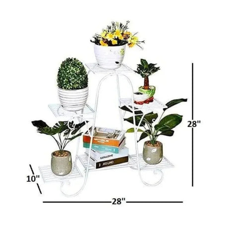 6-Tier Metal Plant Stand for Indoor and Outdoor Use