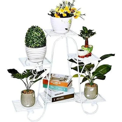6-Tier Metal Plant Stand for Indoor and Outdoor Use