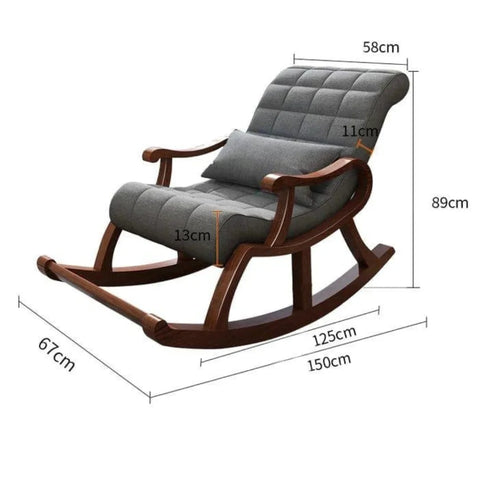 Warren Tufted Rocking Chair with Plush Cushioning