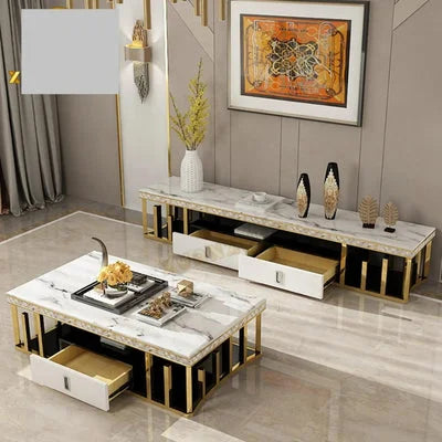 Ultramodern Marble Top Center Table