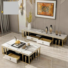 Ultramodern Marble Top Center Table