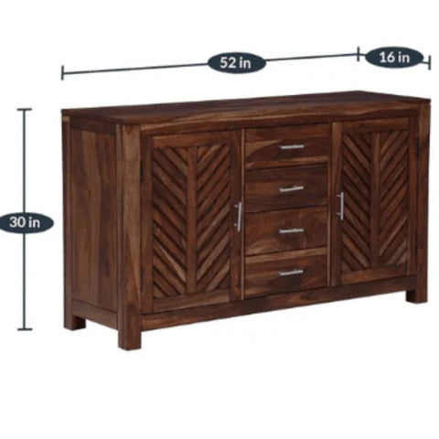 Sheesham Wood Console Table with Drawers