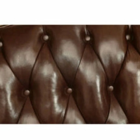 Exquisite Hand-Carved Chesterfield Sofa in Premium Leather
