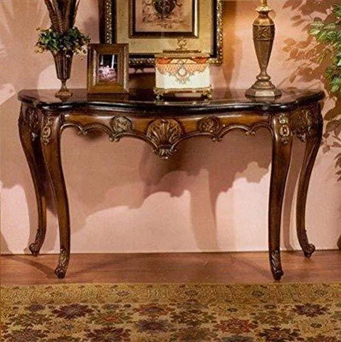 Hand-Carved Sheesham Wood Console Table