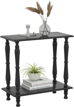 Vintage French Style 2-Tier Side Table for Living Room & Bedroom