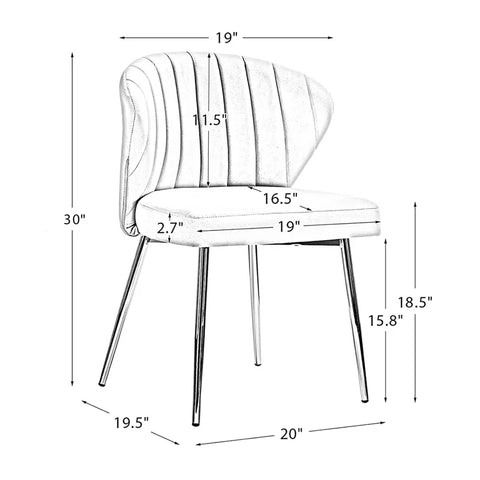 Chimene Accent Chair with Gold Legs