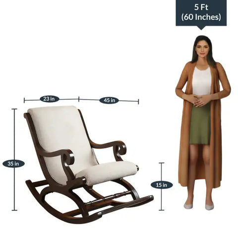 Fritto Elegant Rocking Chair with Cushioned Comfort