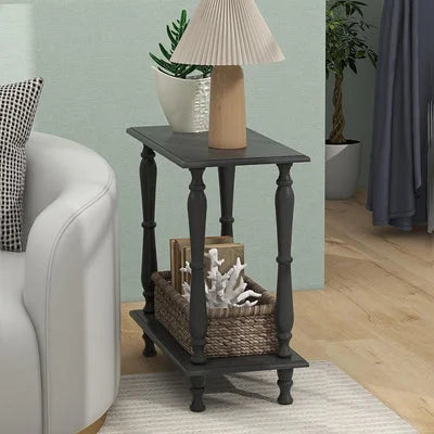 Vintage French Style 2-Tier Side Table for Living Room & Bedroom