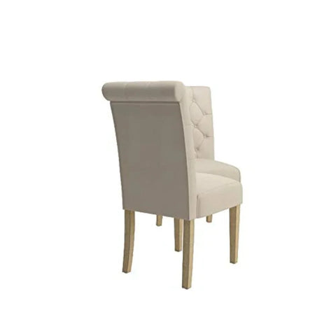 Habit Solid Wood Tufted Parsons Dining Chair Set (Set of 2)