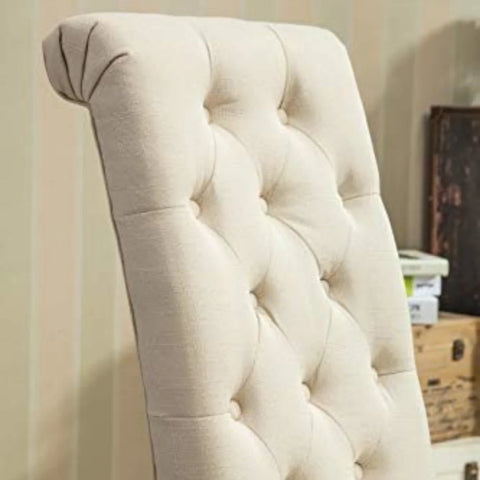 Habit Solid Wood Tufted Parsons Dining Chair Set (Set of 2)