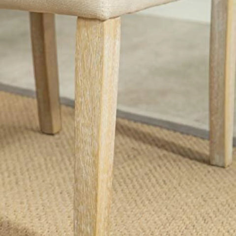 Habit Solid Wood Tufted Parsons Dining Chair Set (Set of 2)