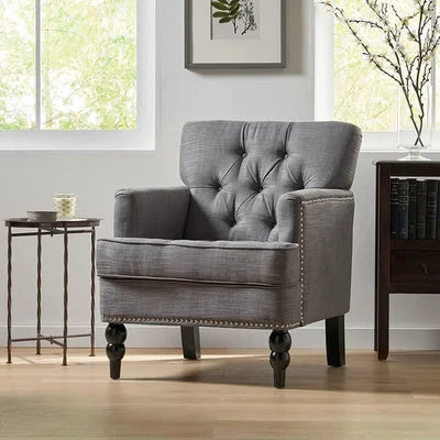 Medford Tufted Club Chair with Nailhead Trim