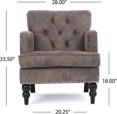 Medford Tufted Club Chair with Nailhead Trim