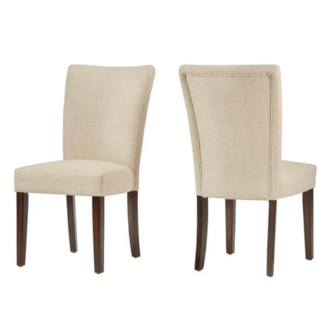 Habit Solid Wood Tufted Parsons Dining Chair Set (Set of 2)