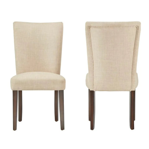 Habit Solid Wood Tufted Parsons Dining Chair Set (Set of 2)