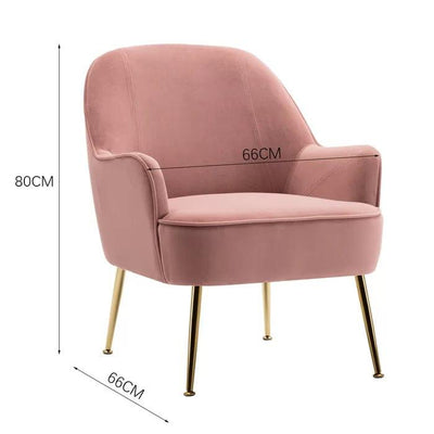 Brodie Wide Armchair with Gold Legs