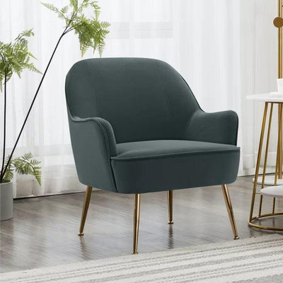 Brodie Wide Armchair with Gold Legs