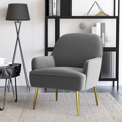 Brodie Wide Armchair with Gold Legs