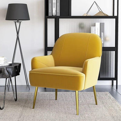 Brodie Wide Armchair with Gold Legs