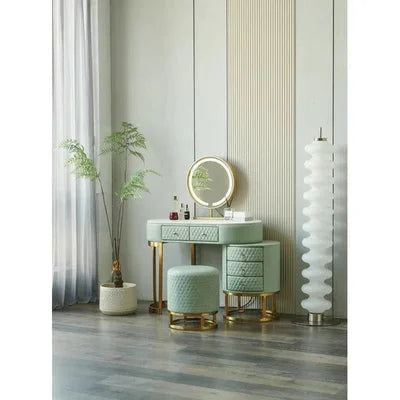 Acodaiuy Vanity Desk with Mirror & Lights