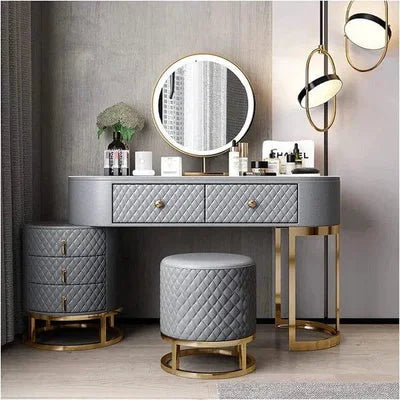 Acodaiuy Vanity Desk with Mirror & Lights