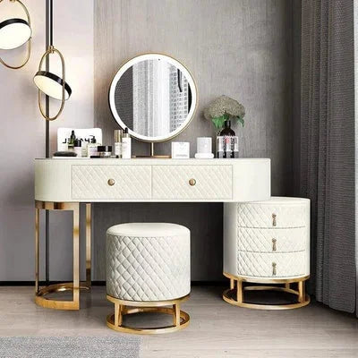 Acodaiuy Vanity Desk with Mirror & Lights