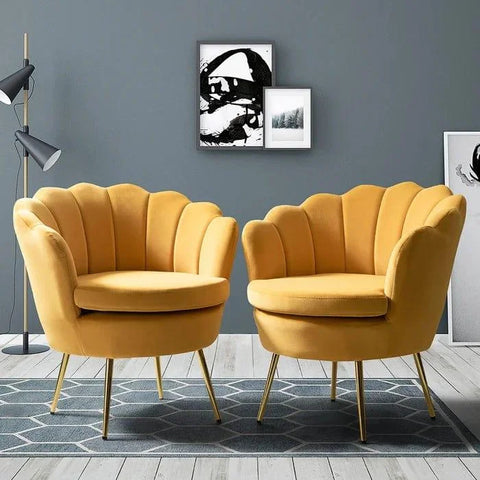Hendrix Upholstered Velvet Barrel Chair (Set of 2)