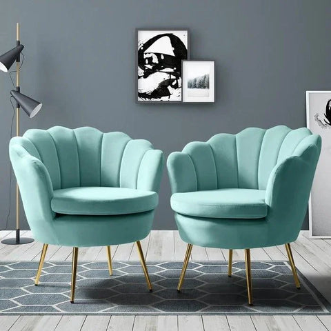 Hendrix Upholstered Velvet Barrel Chair (Set of 2)