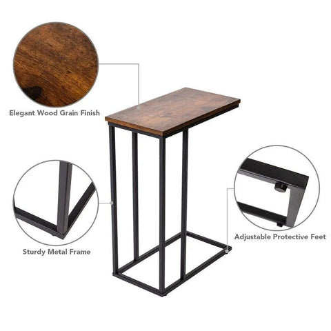 C-Shaped Laptop Table with Adjustable Feet