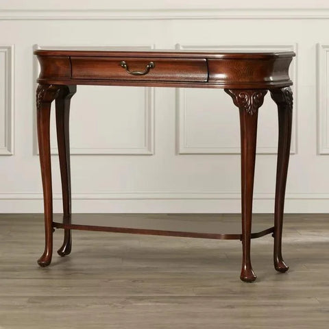 Paullina Wooden Console Table with Drawer and Shelf