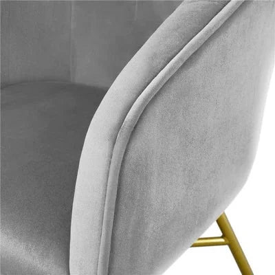 Shemar Upholstered Velvet Armchair with Gold Legs