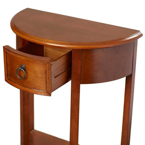 Wilfredo Tall Solid Wood End Table with Drawer and Shelf