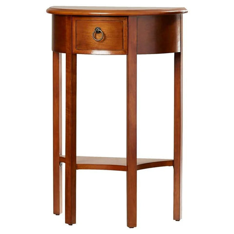 Wilfredo Tall Solid Wood End Table with Drawer and Shelf