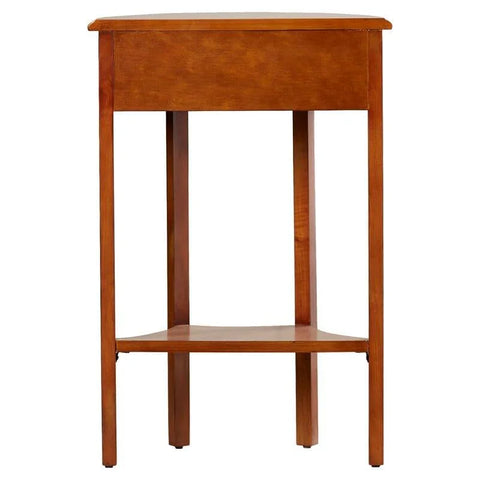 Wilfredo Tall Solid Wood End Table with Drawer and Shelf